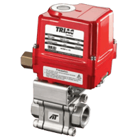 A-T Controls Automatic Ball Valve, 8R Series 3 Piece Regular Port